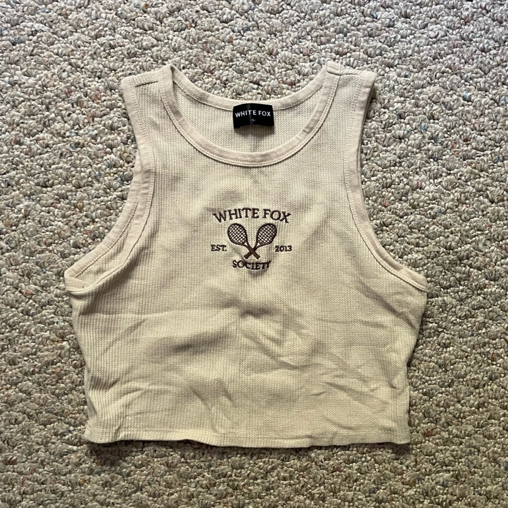 White Fox Boutique Golden Girl Crop - Sand